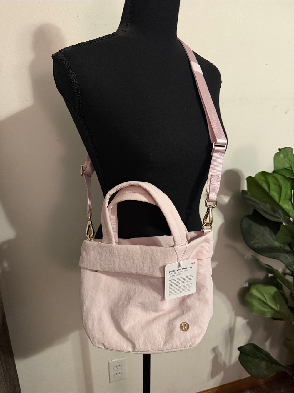 lululemon athletica Light Pink Crossbody Mini Tote with Adjustable Strap